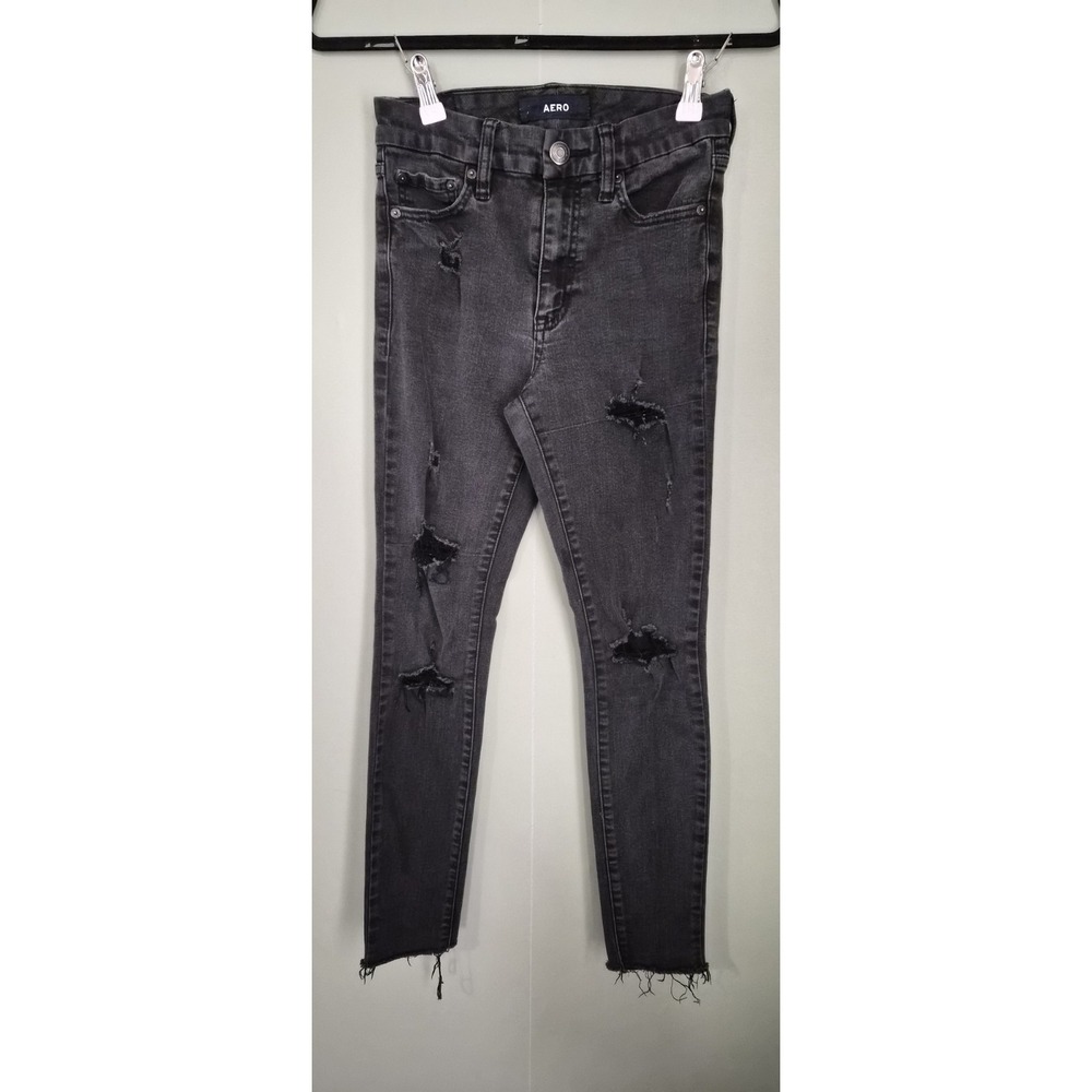 Aeropostale Women's‎ High Rise Curvy Black Jegging Size 2